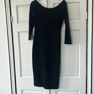 Black Zara midi dress